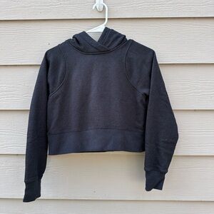 Lululemon Womens Loungeful Cropped Hoodie Spark in Black Size 0 (C4)